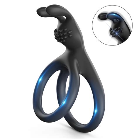 Fidech Silicone Dual Penis Ring Premium Stretchy Rabbit Head Support