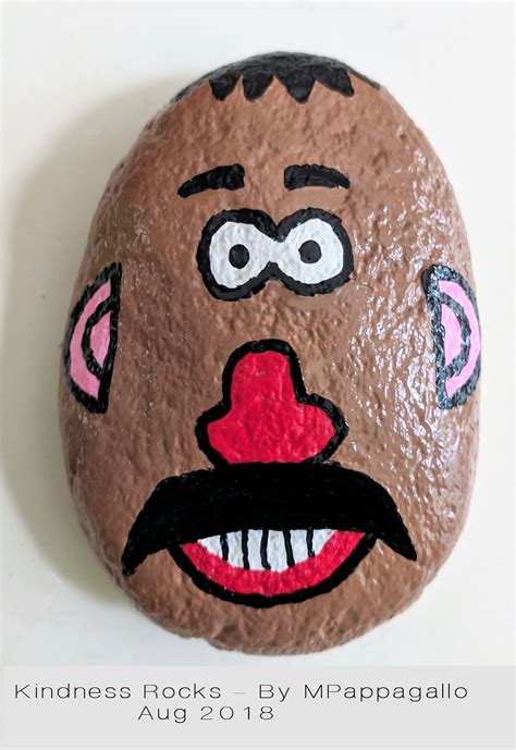 Mr Potato Head Painted Rock Aug 2018 Painted Rocks Kids Rock