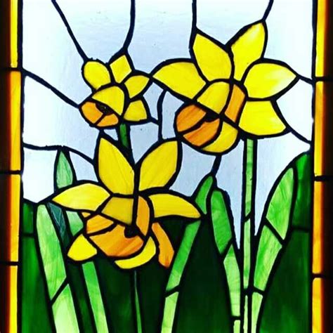 Daffodils Stained Glass Quilt Stained Glass Panels Stained Glass