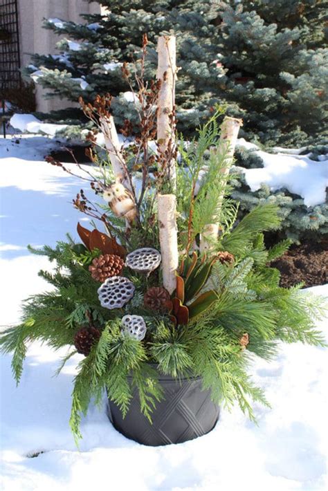 24 Colorful Outdoor Planters For Winter Andchristmas Decorations A