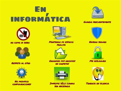 Informatica Colprima Ilustración De Las Normas De La Sala De Informatica