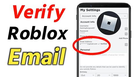 How To Verify Your Email In Roblox Verify Your Roblox Email Address Youtube