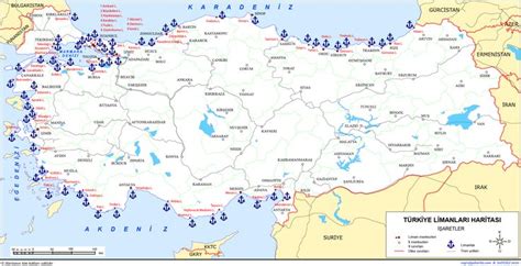 Türkiye Deniz Limanları Haritası Haritalar Harita Coğrafya