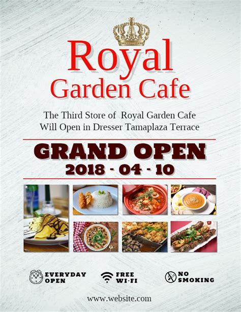 Restaurantcafe Grand Opening Invitation Poster Flyer Design Template