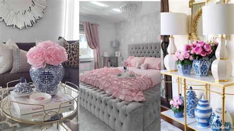 Blush Pink And Grey Glamorous Luxury Bedrooms And Living Rooms