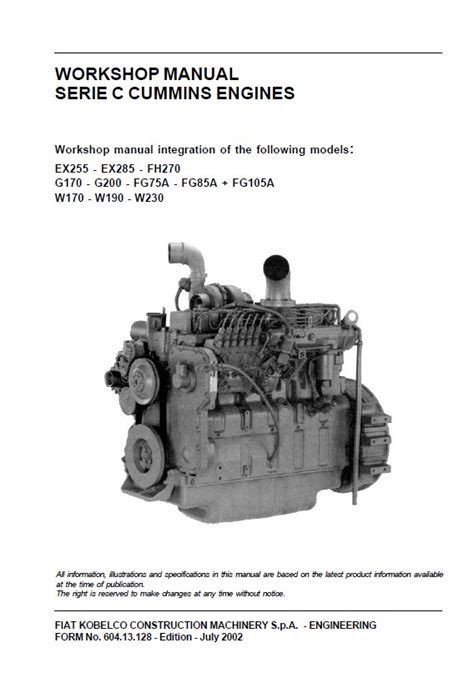 Download Cummins C Series Engines Workshop Manual Pdf