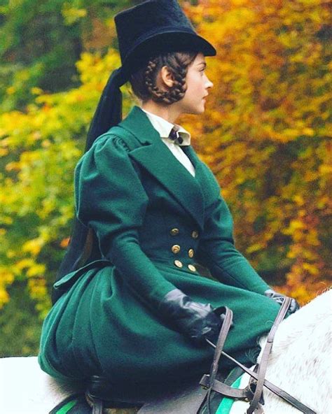 Jenna Coleman As Queen Victoria In A Riding Habit From Victoria