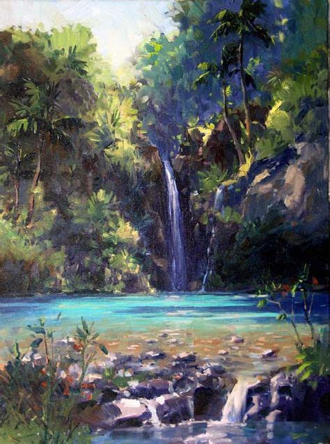 Pin By Watuplol On Scenery In 2020 With Images Waterfall Paintings