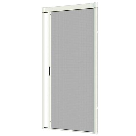 Larson Escape Premium White Aluminum Retractable Screen Door Common