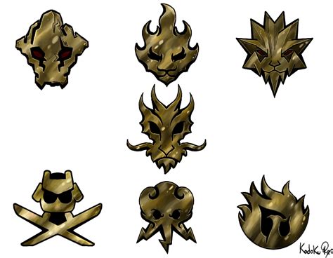Ninjago Elemental Symbols Gold By Kodoku Roxi On Deviantart