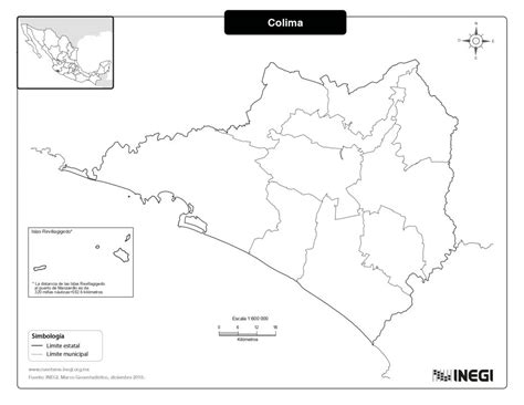 Mapa De Colima Con Municipios Estado De Colima México Mapastop