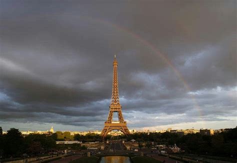 Rainbow Paris Tour Eiffel Eiffel Tower Tour Eiffel