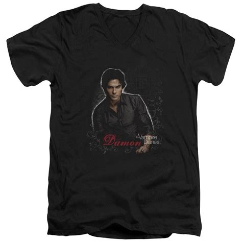 Vampire Diaries Damon Mens V Neck T Shirt Vampire Diaries Stefan