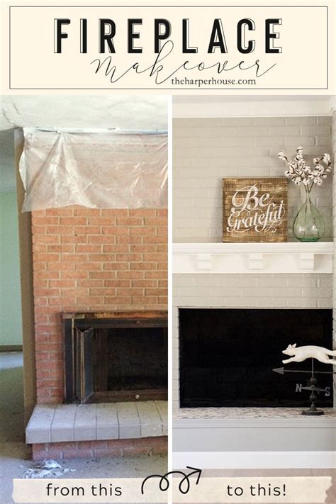 Brick Fireplace Makeover You Wont Believe The After The Harper House