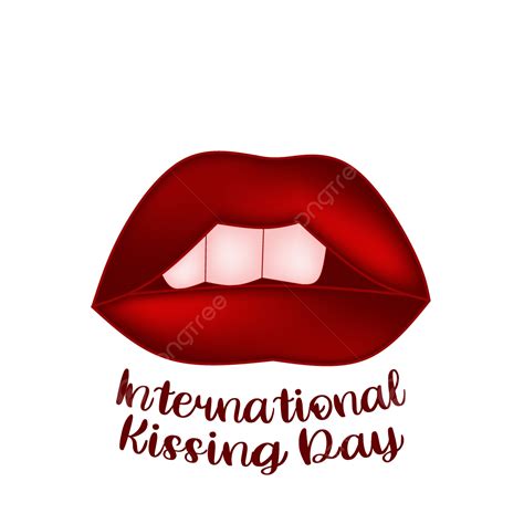 Gambar Bibir Merah Seksi Hari Ciuman Internasional Internasional