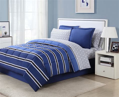 Essentials that'll bring you comfort everyday. Essential Home 8-Piece Complete Bed Set - Rugby Stripe ...