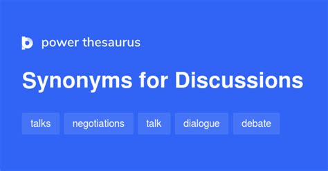 Discussions Synonyms 427 Words And Phrases For Discussions