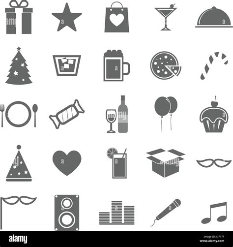 Party Icons On White Background Stock Vector Stock Vector Image And Art