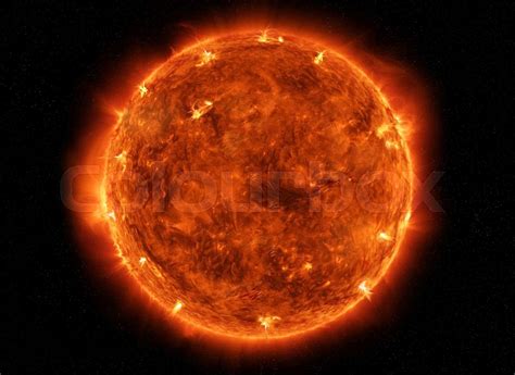 Powerful Sun In Space Stock Image Colourbox