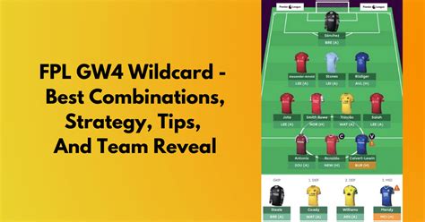 Fpl Gw4 Wildcard Best Combinations Strategy Tips And Team Reveal