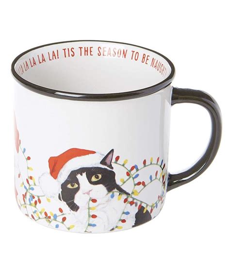 FESTIVE CATS MUG By C R Gibson Ceramic Dishwasher And Mircrowave