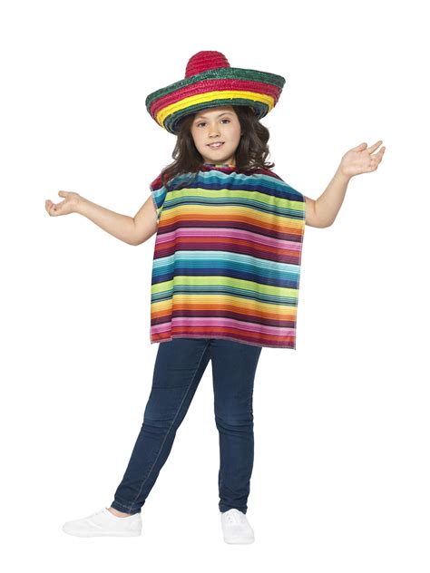 Mexican Poncho Kids Costume Ubicaciondepersonascdmxgobmx
