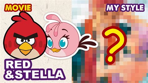 Drawing Angry Birds Characters Red Stella In My Semi Realistic Style Huta Chan YouTube