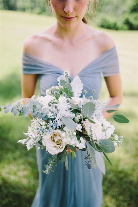 21 Dusty Blue Bouquet Weddingtopia Blue Wedding Flowers Wedding