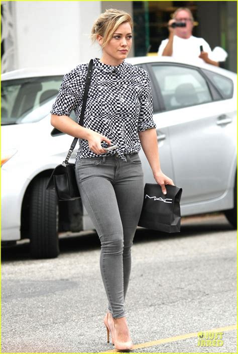 hilary duff wears grey skinny jeans to show off fit figure photo 3156441 hilary duff photos