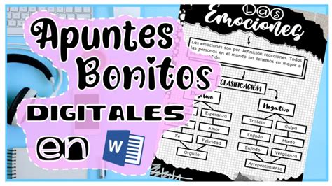 Como Hacer Apuntes Bonitos Digitales En Wordmapa Mental 💻tarea En Word