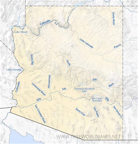 Lakes In Arizona Map