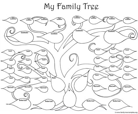 This image may be used in your powerpoint presentations. A Printable Blank Family Tree to Make Your Kids Genealogy Chart