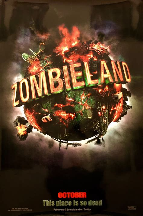 Original Zombieland Movie Poster Woody Harrelson Horror