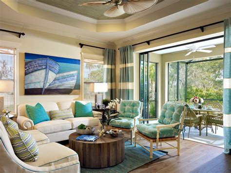 Turquoise & Aqua accented Living Room Coastal Dining Room Sets, Coastal