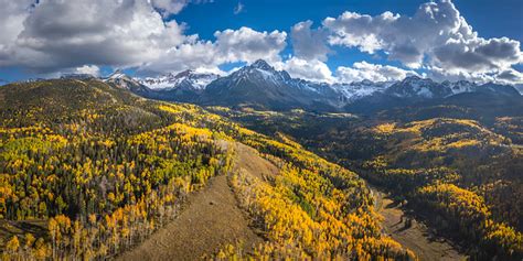 Mount Sneffels Ridgway Colorado Autumn Colors Sunset Snow Fall Foliage