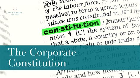 What Is A Constitution Get On Board Australia