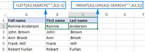 How To Separate First And Last Names In Excel Riset