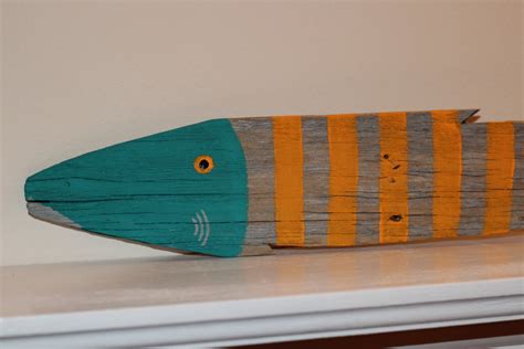Individual Wooden Fish Nautical Fish Decor Reclaimed Fish Etsy