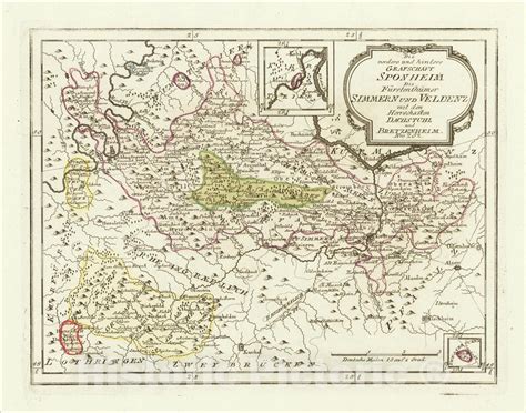 Historic Map Die Vordere Und Hintere Grafschaft Sponheim Die