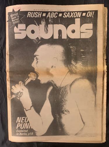 Sounds Magazine Featuring The Exploited On Storenvy