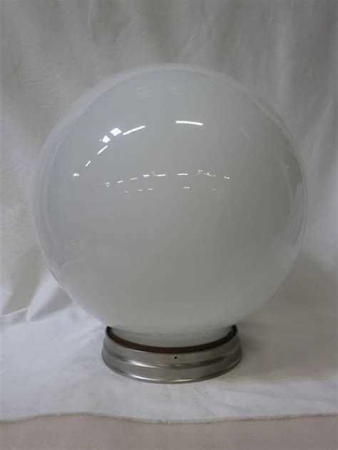 1970s Round Sphere Milk Glass Ceiling Globe With Fitter For Sale At 1stdibs