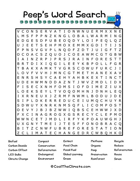 Coloring Word Search