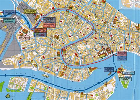 Mapa Turístico De Veneza Para Imprimir Viajar Itália