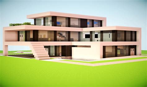 By placing and breaking various types of blocks in a 3d environment, you can build creative houses or artworks. Minecraft Building Guide House Build Modern Minecraft ...