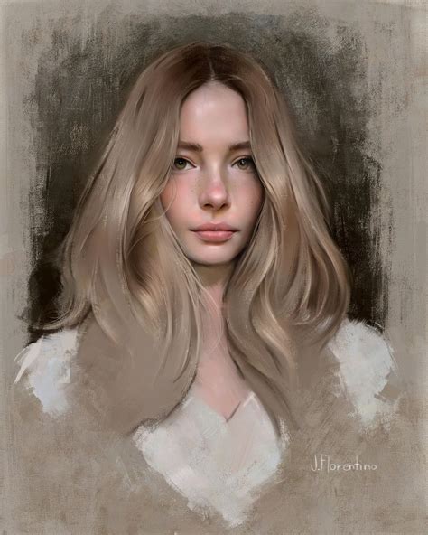 Artstation Juliet Justine Florentino Portrait Illustration Female