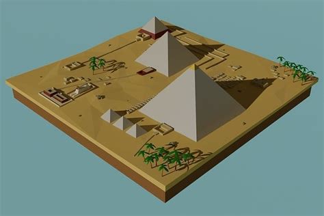 3d Model Great Pyramid Of Giza Vr Ar Low Poly Cgtrader