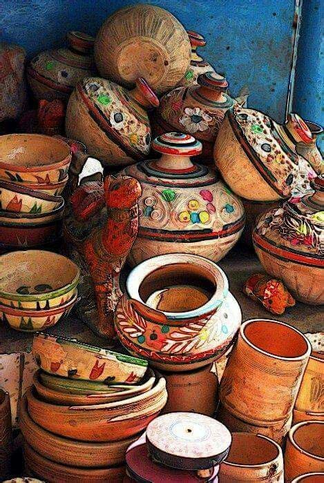 Painted Handmade Clay Pots Pakistan Art Art Pakistani Art