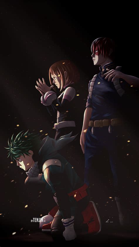 2160x3840 Uraraka Deku Shouto Todoroki My Hero Academia Sony Xperia X