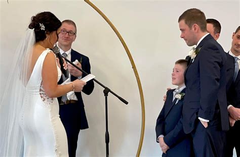 Bride Makes Emotional Vows To New Stepson At Her Wedding