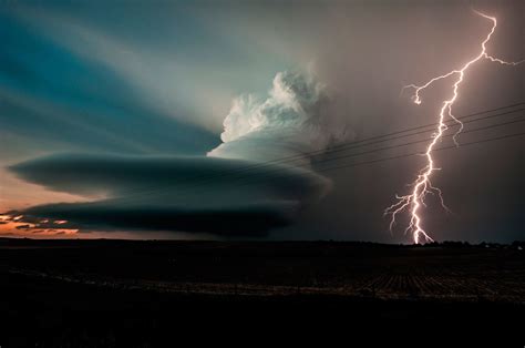 Supercell And Lightning Over Nebraska Earth Blog